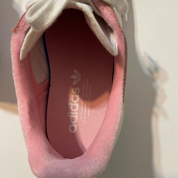 adidas Gazelle Pink and White Sneakers - Picture 6 of 12